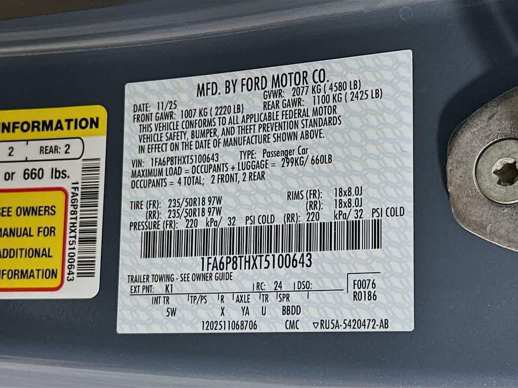 new 2026 Ford Mustang car, priced at $41,954