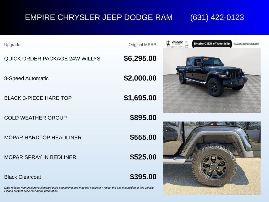 used 2022 Jeep Gladiator car, priced at $28,028