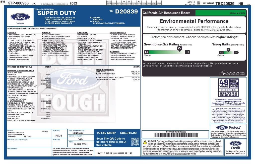 new 2026 Ford F-250 car, priced at $81,372