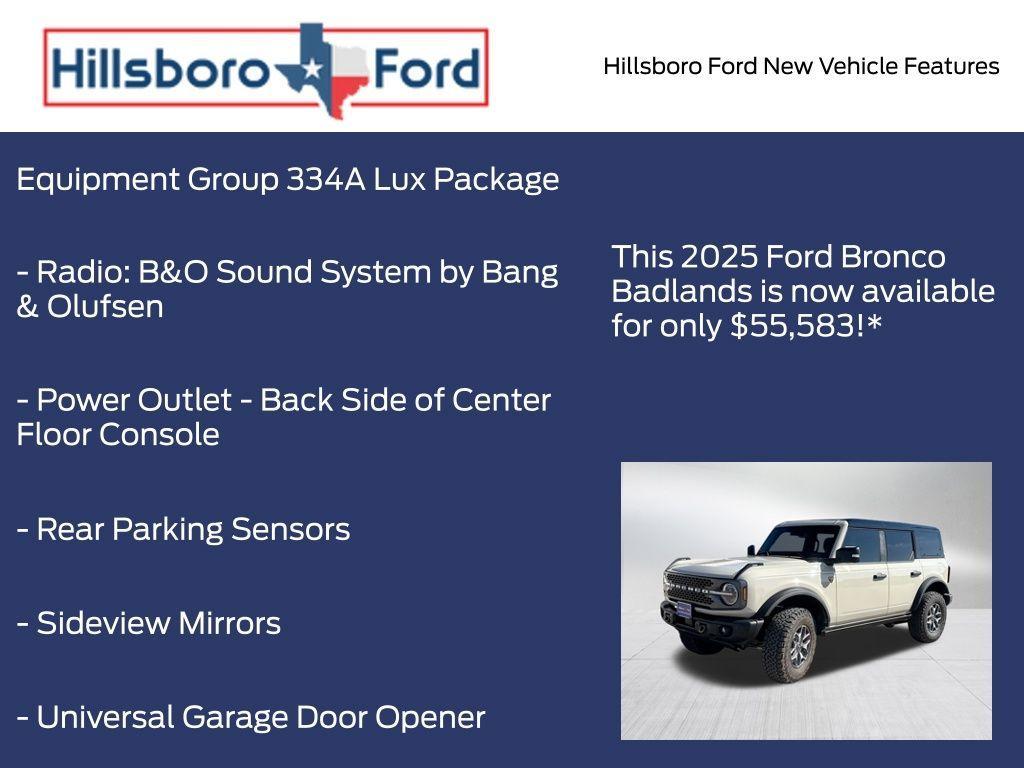 new 2025 Ford Bronco car, priced at $55,583