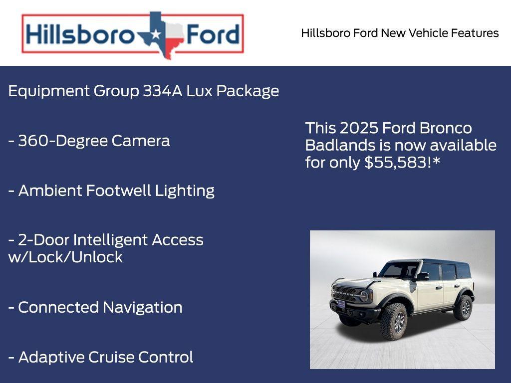 new 2025 Ford Bronco car, priced at $55,583