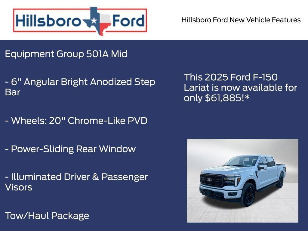 new 2025 Ford F-150 car, priced at $61,885