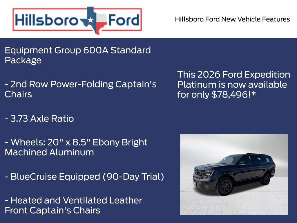 new 2026 Ford Expedition car, priced at $78,496