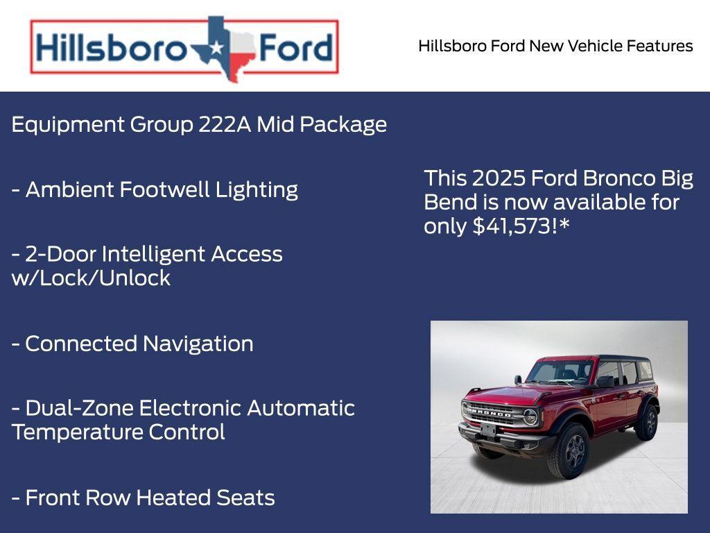 new 2025 Ford Bronco car, priced at $41,573