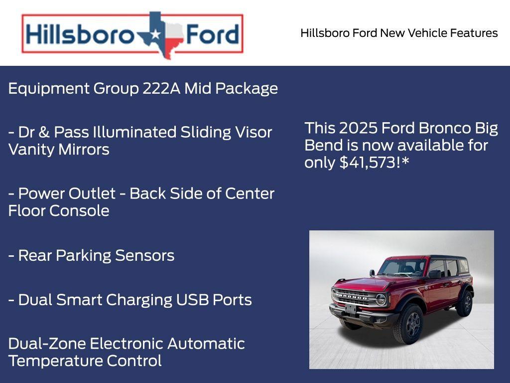 new 2025 Ford Bronco car, priced at $41,573