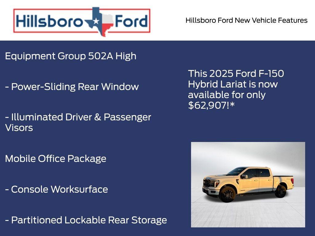 new 2025 Ford F-150 car, priced at $62,907