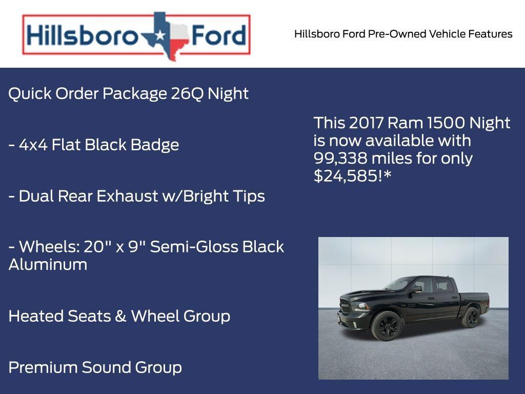 used 2017 Ram 1500 car, priced at $24,585