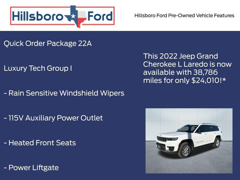 used 2022 Jeep Grand Cherokee L car, priced at $24,010