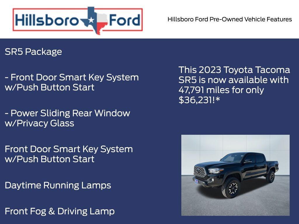 used 2023 Toyota Tacoma car, priced at $36,231