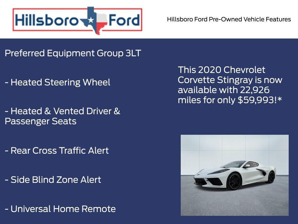 used 2020 Chevrolet Corvette car, priced at $59,993