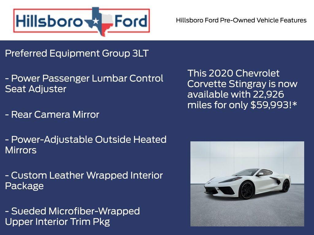 used 2020 Chevrolet Corvette car, priced at $59,993