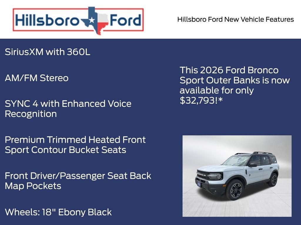 new 2026 Ford Bronco Sport car, priced at $32,793