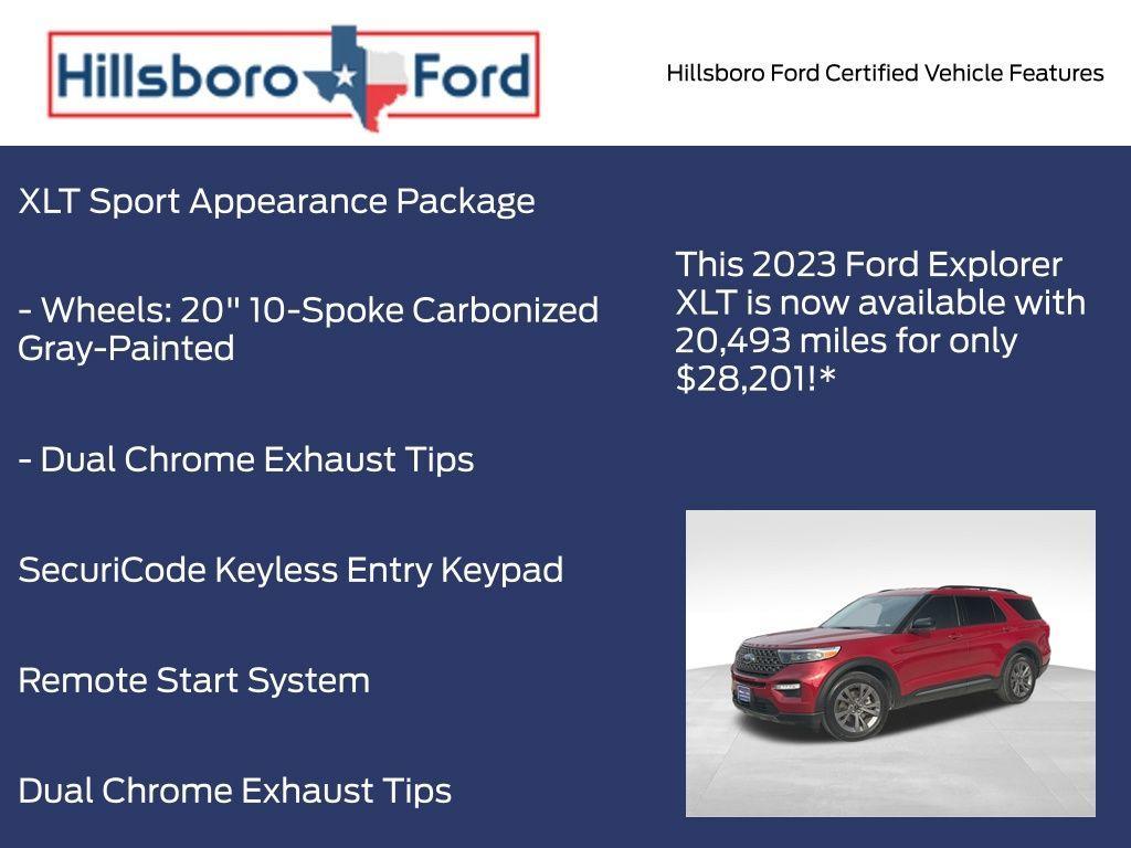 used 2023 Ford Explorer car, priced at $28,201