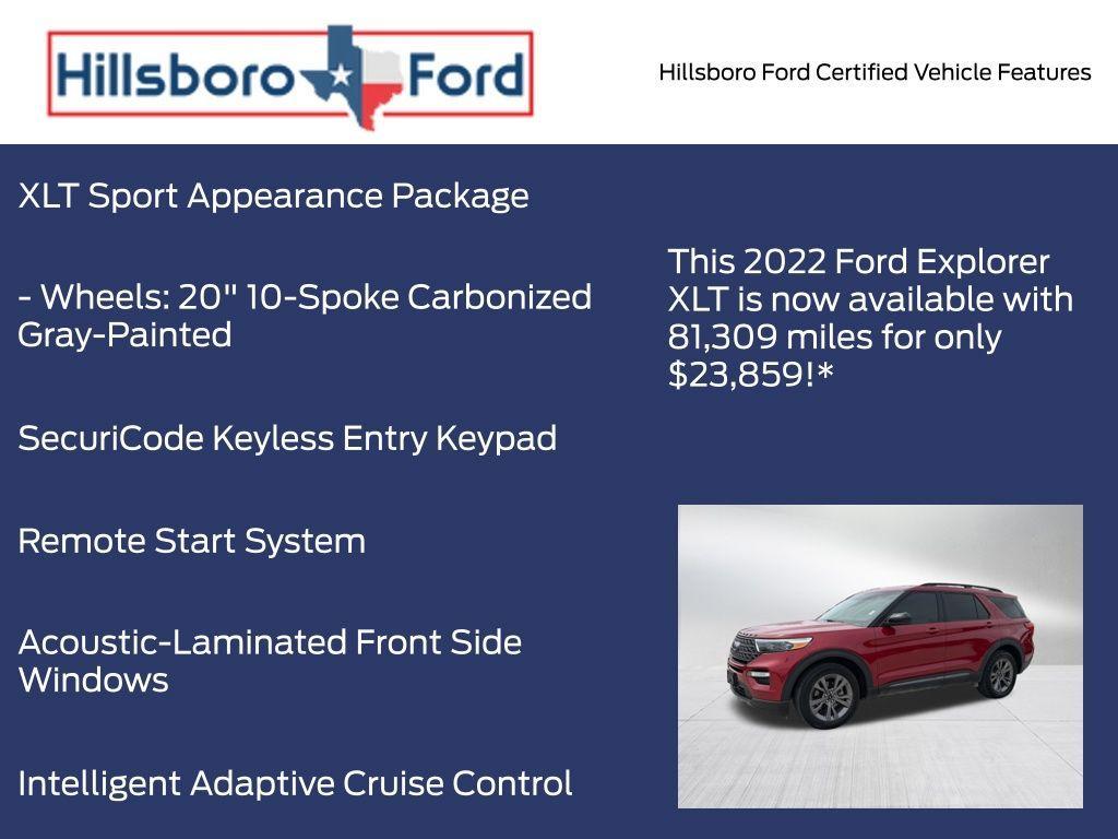 used 2022 Ford Explorer car, priced at $23,859