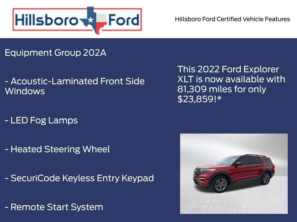 used 2022 Ford Explorer car, priced at $23,859