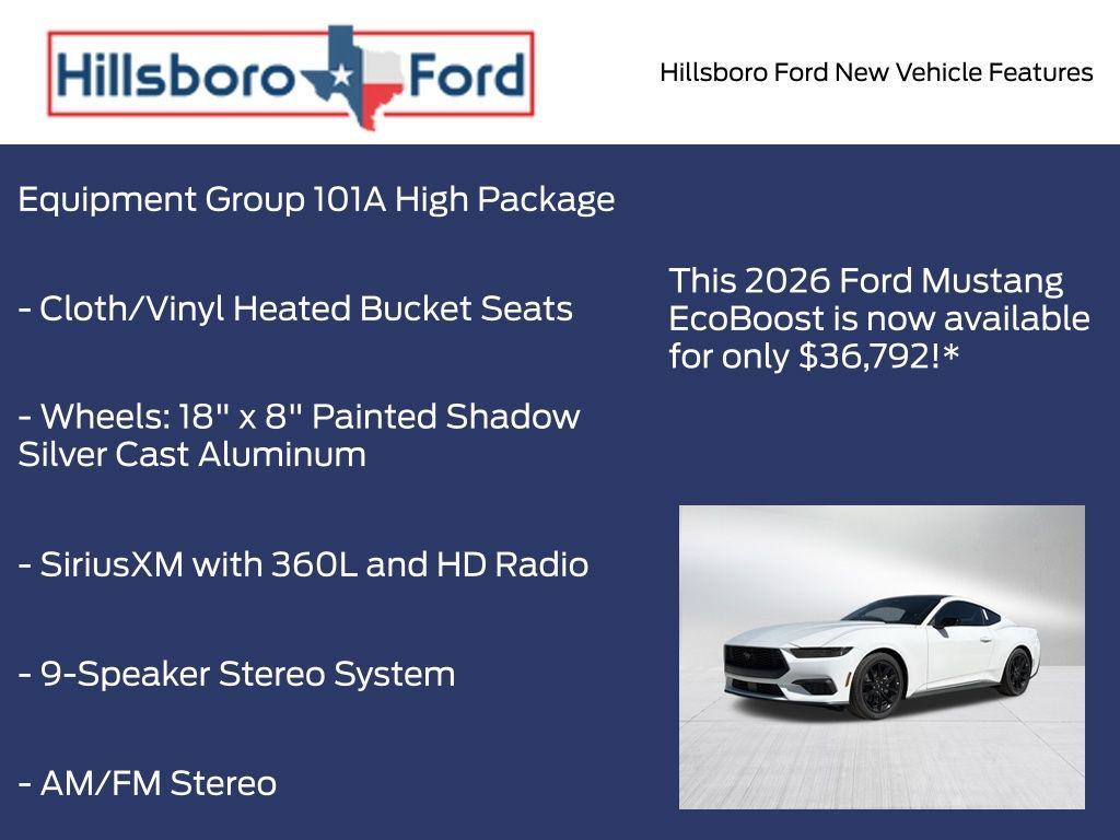new 2026 Ford Mustang car, priced at $36,792