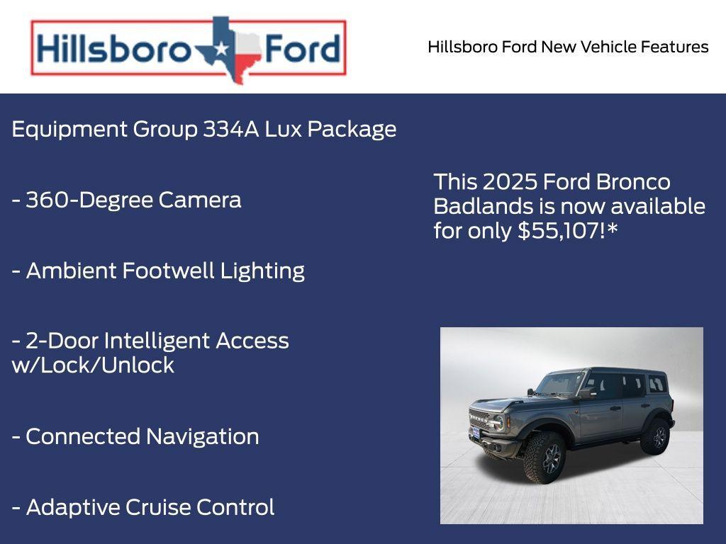 new 2025 Ford Bronco car, priced at $54,607