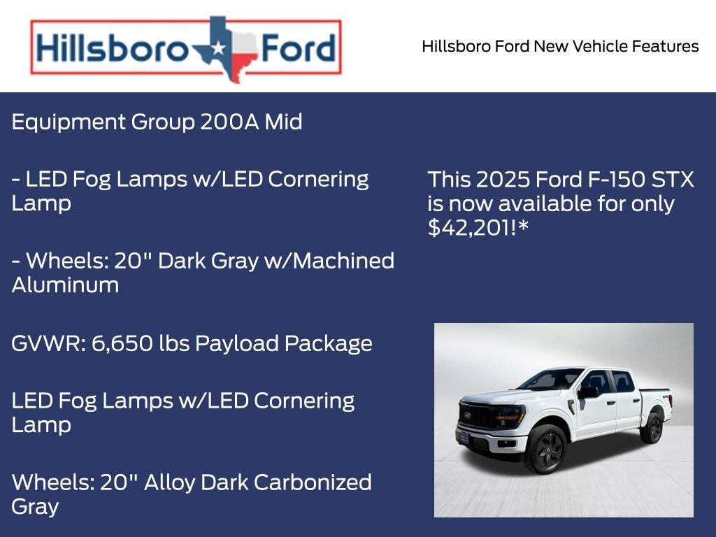 new 2025 Ford F-150 car, priced at $42,201