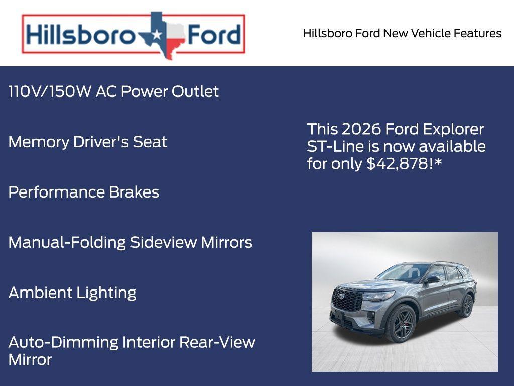 new 2026 Ford Explorer car, priced at $42,878