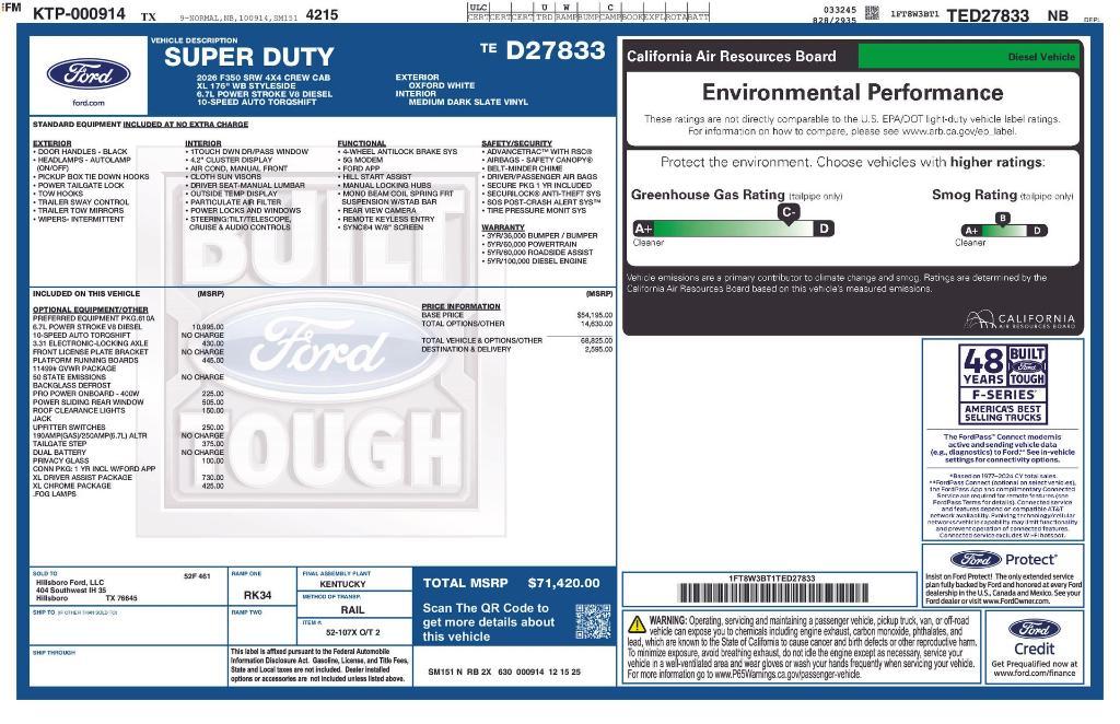 new 2026 Ford F-350 car, priced at $65,775