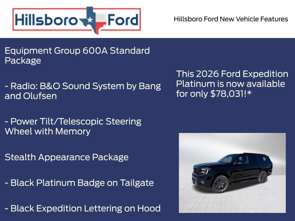 new 2026 Ford Expedition car, priced at $78,031