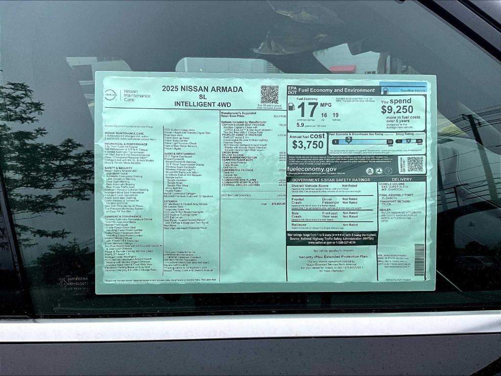 new 2025 Nissan Armada car, priced at $69,218