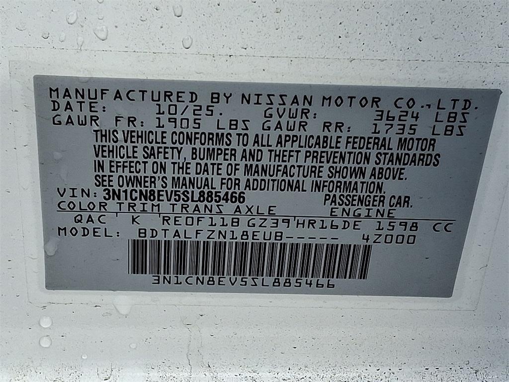 new 2025 Nissan Versa car, priced at $21,523