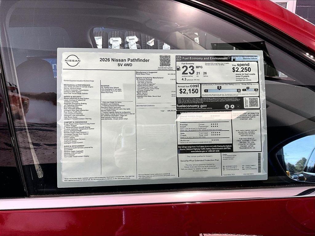 new 2026 Nissan Pathfinder car, priced at $41,784