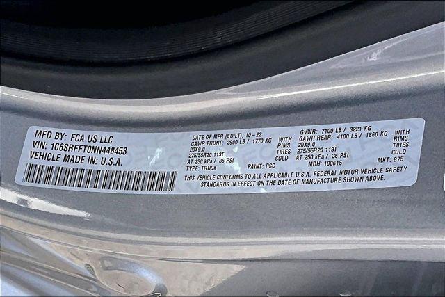 used 2022 Ram 1500 car, priced at $36,899