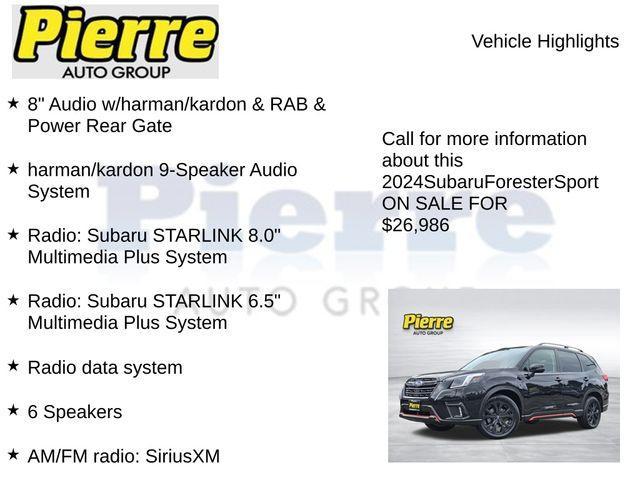 used 2024 Subaru Forester car, priced at $27,186