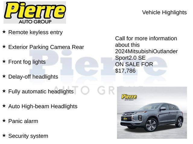 used 2024 Mitsubishi Outlander Sport car, priced at $17,986