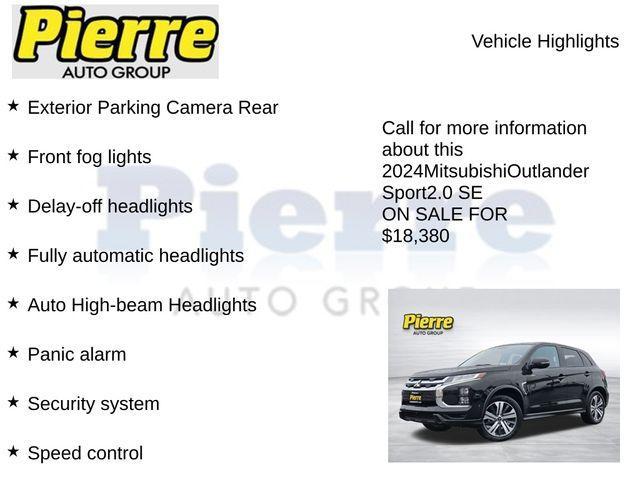 used 2024 Mitsubishi Outlander Sport car, priced at $18,380