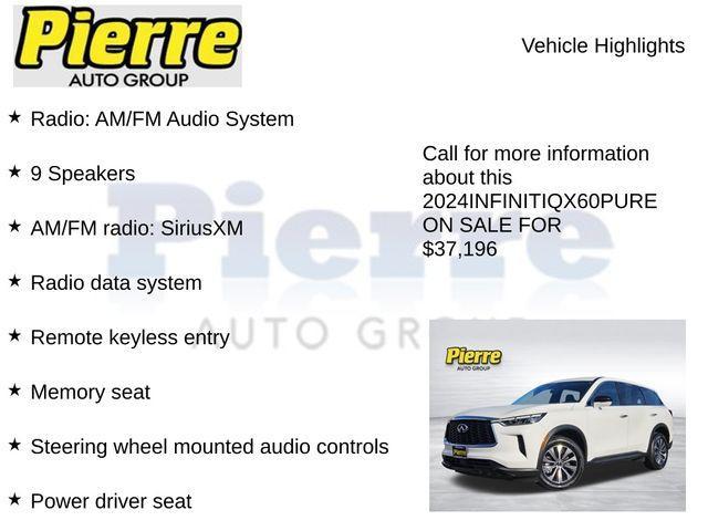 used 2024 INFINITI QX60 car, priced at $37,196