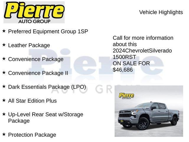 used 2024 Chevrolet Silverado 1500 car, priced at $46,686