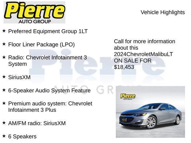 used 2024 Chevrolet Malibu car, priced at $18,453