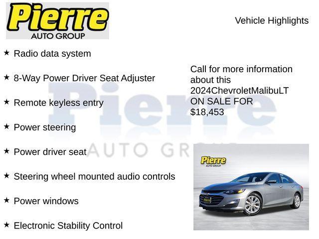 used 2024 Chevrolet Malibu car, priced at $18,453