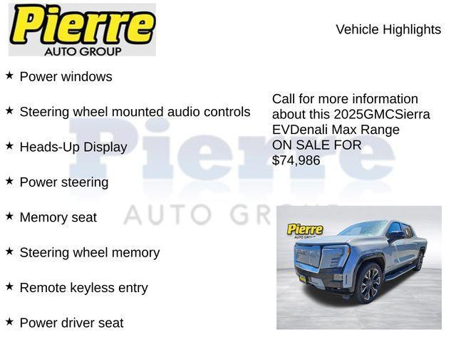used 2025 GMC Sierra EV car, priced at $75,186