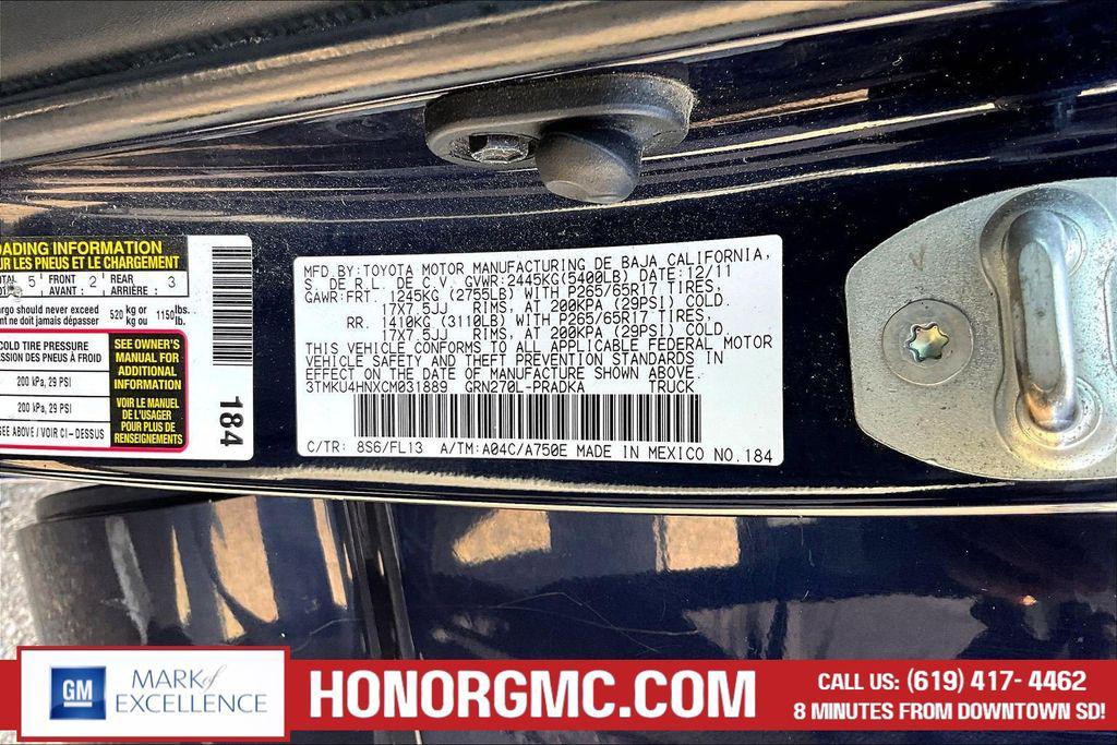 used 2012 Toyota Tacoma car, priced at $18,888