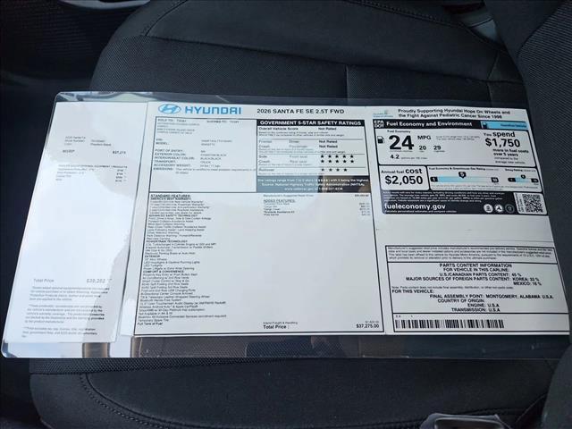 new 2026 Hyundai Santa Fe car, priced at $33,300