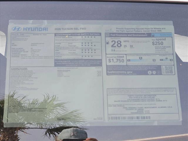 new 2026 Hyundai Tucson car, priced at $32,420