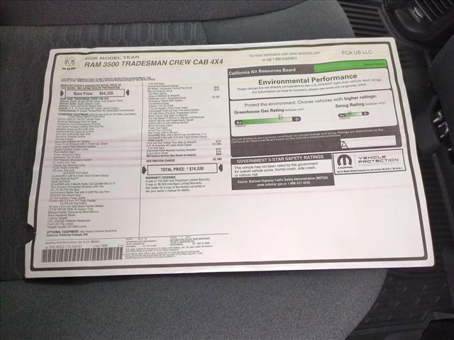 new 2026 Ram 3500 car, priced at $66,991