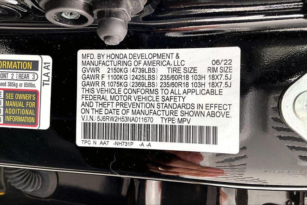 used 2022 Honda CR-V car, priced at $26,312