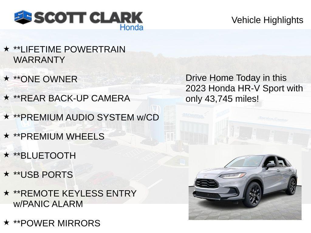 used 2023 Honda HR-V car, priced at $23,050