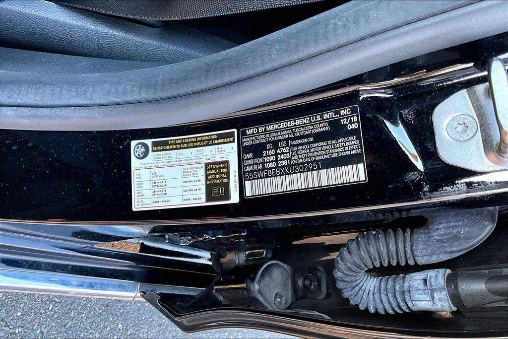 used 2019 Mercedes-Benz C-Class car, priced at $17,089