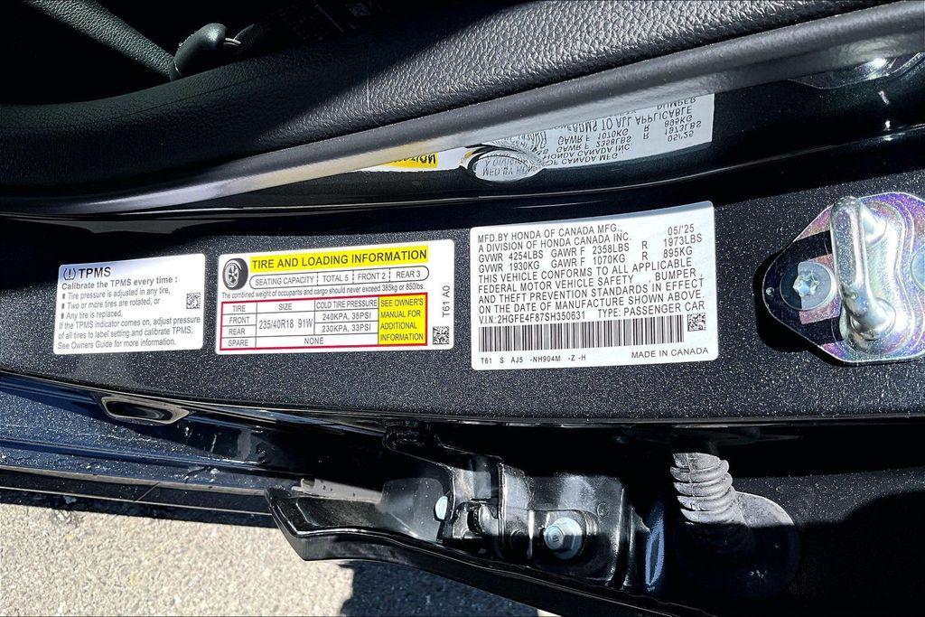 used 2025 Honda Civic Hybrid car, priced at $29,716