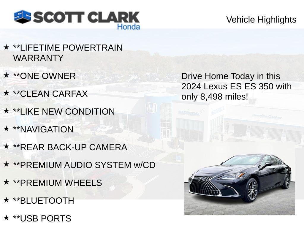 used 2024 Lexus ES 350 car, priced at $42,494