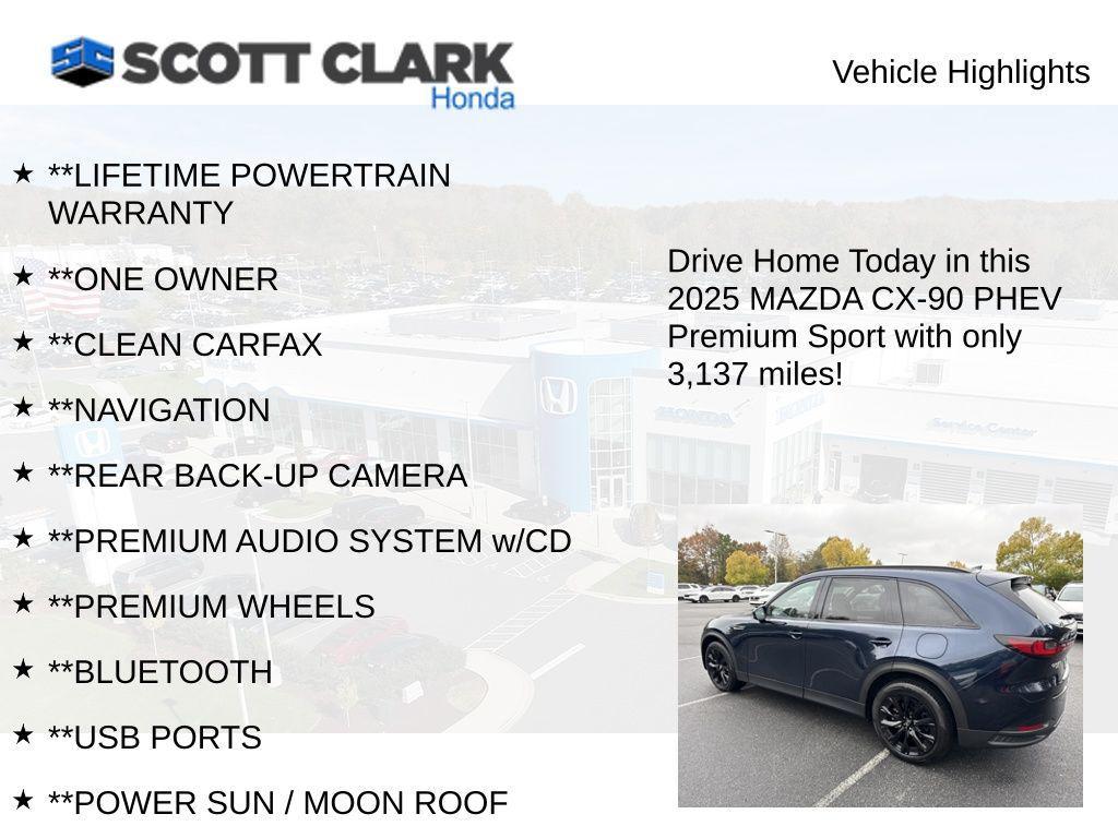 used 2025 Mazda CX-90 PHEV car, priced at $38,715