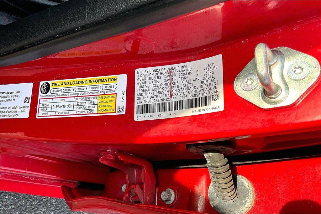 used 2022 Honda Civic car, priced at $21,621