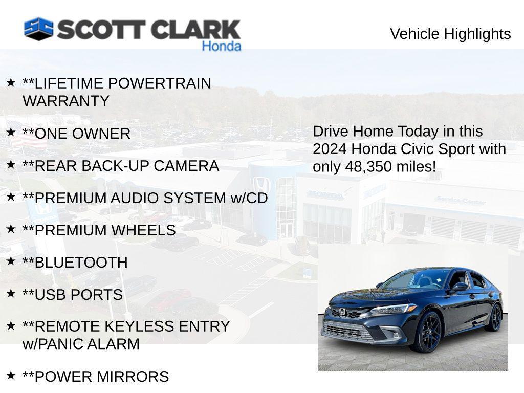 used 2024 Honda Civic car, priced at $24,249