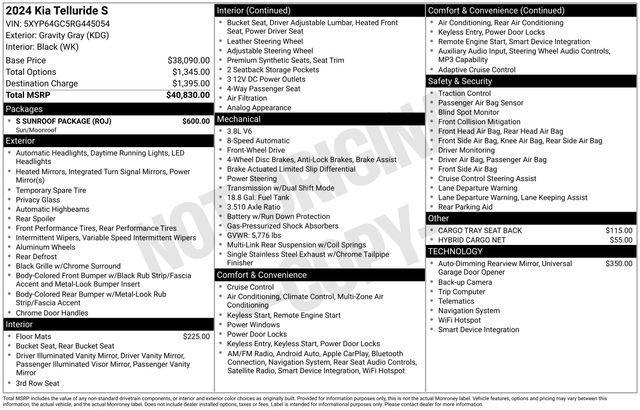 used 2024 Kia Telluride car, priced at $34,995